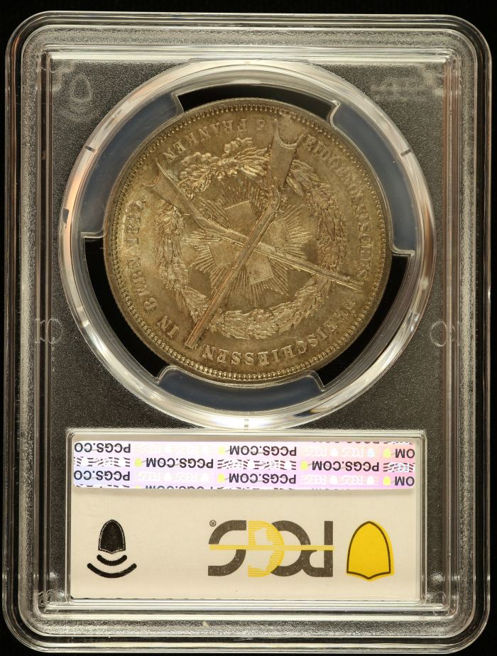 Switzerland 5 Franc 1857 Bern R-181a PCGS MS65 0145979Switzerland 5 Franc 1857 Bern R-181a PCGS MS65 0145979 - Image 2