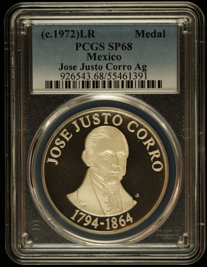 Medals & Tokens President Jose Justo Corro Medal (c.1972) PCGS SP68 0145875Medals & Tokens President Jose Justo Corro Medal (c.1972) PCGS SP68 0145875