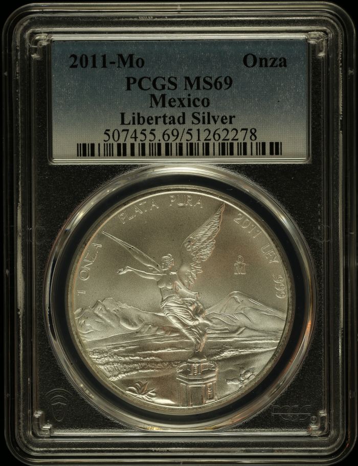 Modern Silver & Minors Onza 2011 Mo PCGS MS69 0145729Modern Silver & Minors Onza 2011 Mo PCGS MS69 0145729