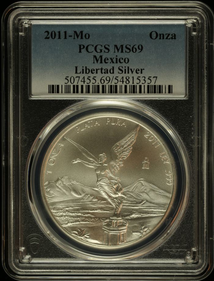 Modern Silver & Minors Onza 2011 Mo PCGS MS69 0146099Modern Silver & Minors Onza 2011 Mo PCGS MS69 0146099