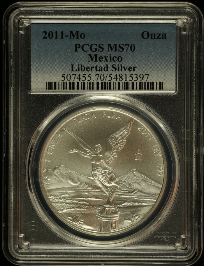 Modern Silver & Minors Onza 2011 Mo PCGS MS70 0146206Modern Silver & Minors Onza 2011 Mo PCGS MS70 0146206