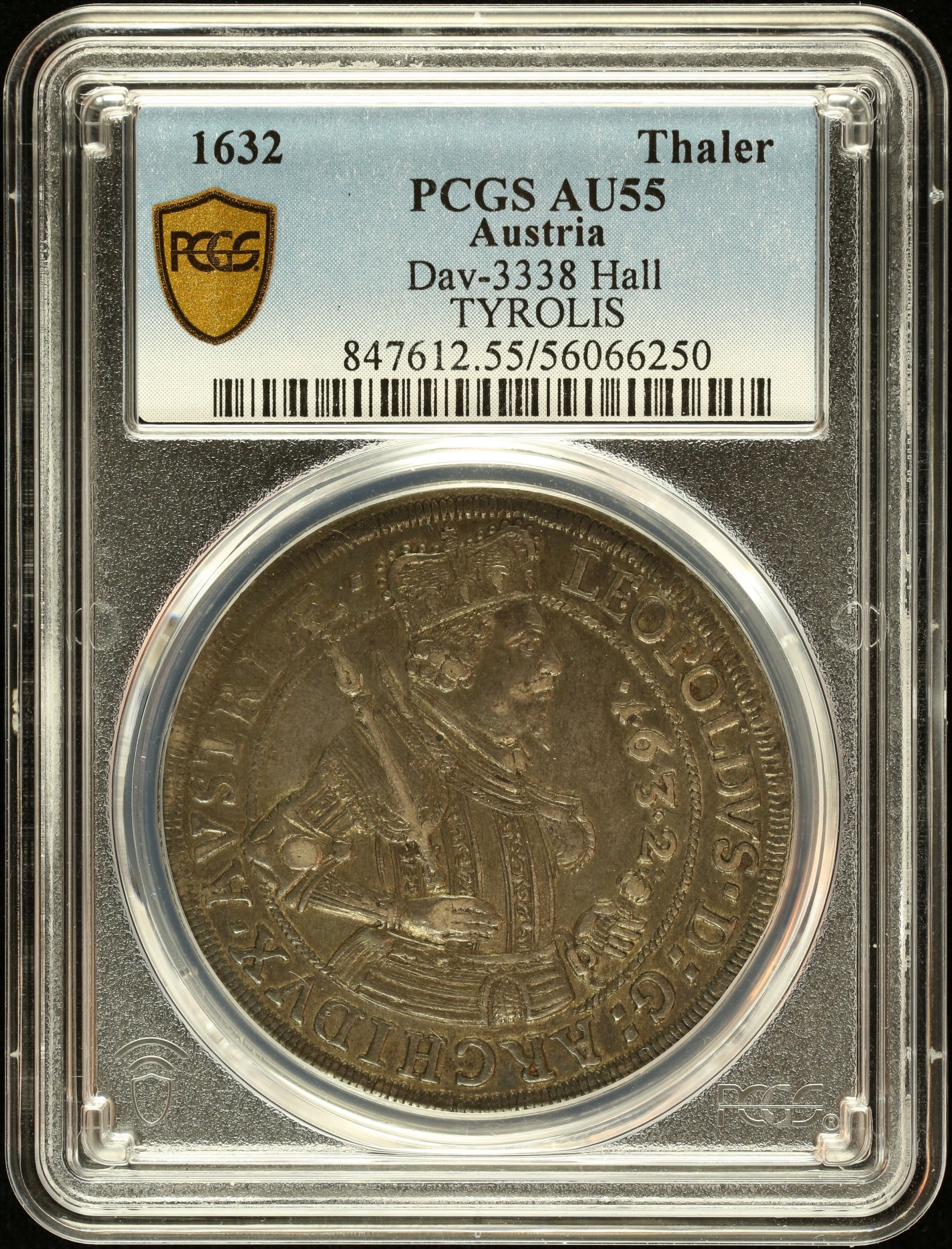 Austria Thaler 1632 Hall PCGS AU55 D-3338 0145647