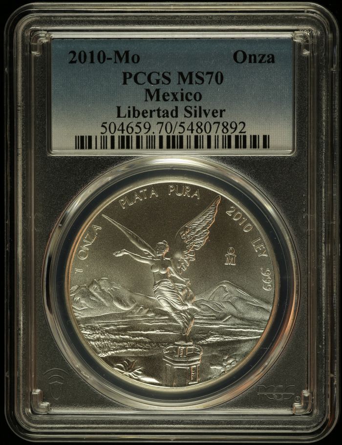 Modern Silver & Minors Onza 2010 Mo PCGS MS70 0146137Modern Silver & Minors Onza 2010 Mo PCGS MS70 0146137