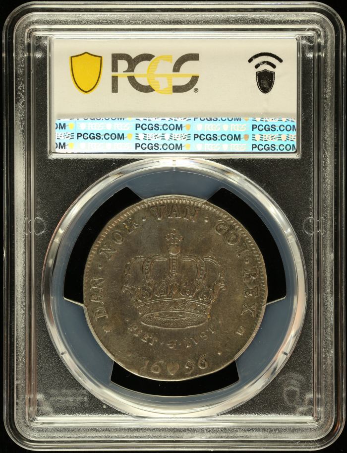 Denmark Krone 1696 PCGS AU50 0145944Denmark Krone 1696 PCGS AU50 0145944 - Image 2