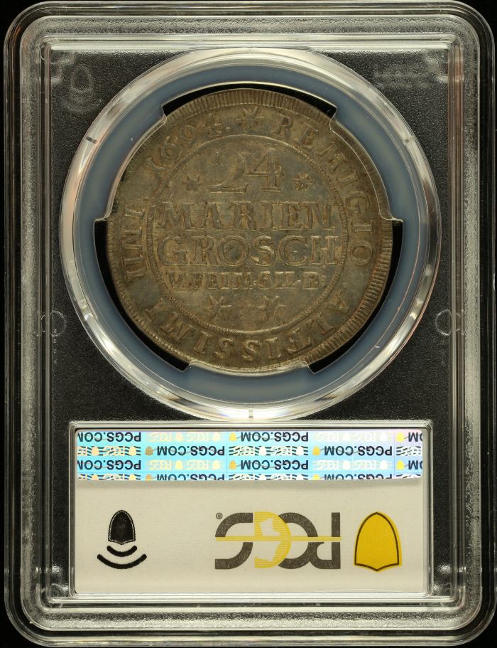 Germany 24 Mariengroschen 1694 Brunswick-Wolfenb. PCGS AU58 D-336 0145954Germany 24 Mariengroschen 1694 Brunswick-Wolfenb. PCGS AU58 D-336 0145954 - Image 2