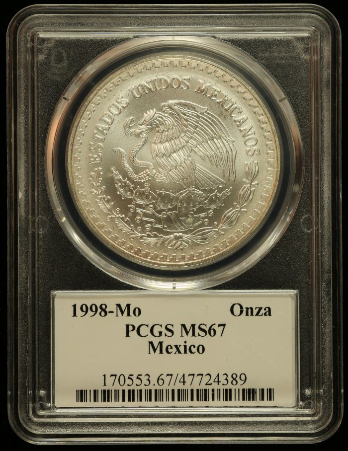 Modern Silver & Minors Onza 1998 Mo PCGS MS67 0145801Modern Silver & Minors Onza 1998 Mo PCGS MS67 0145801 - Image 2