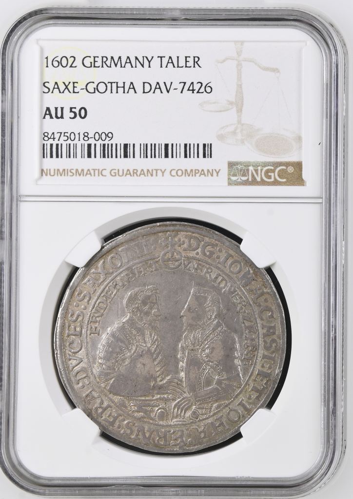 Germany Taler 1602 Saxe-Gotha NGC AU50 DAV-7426 0146314