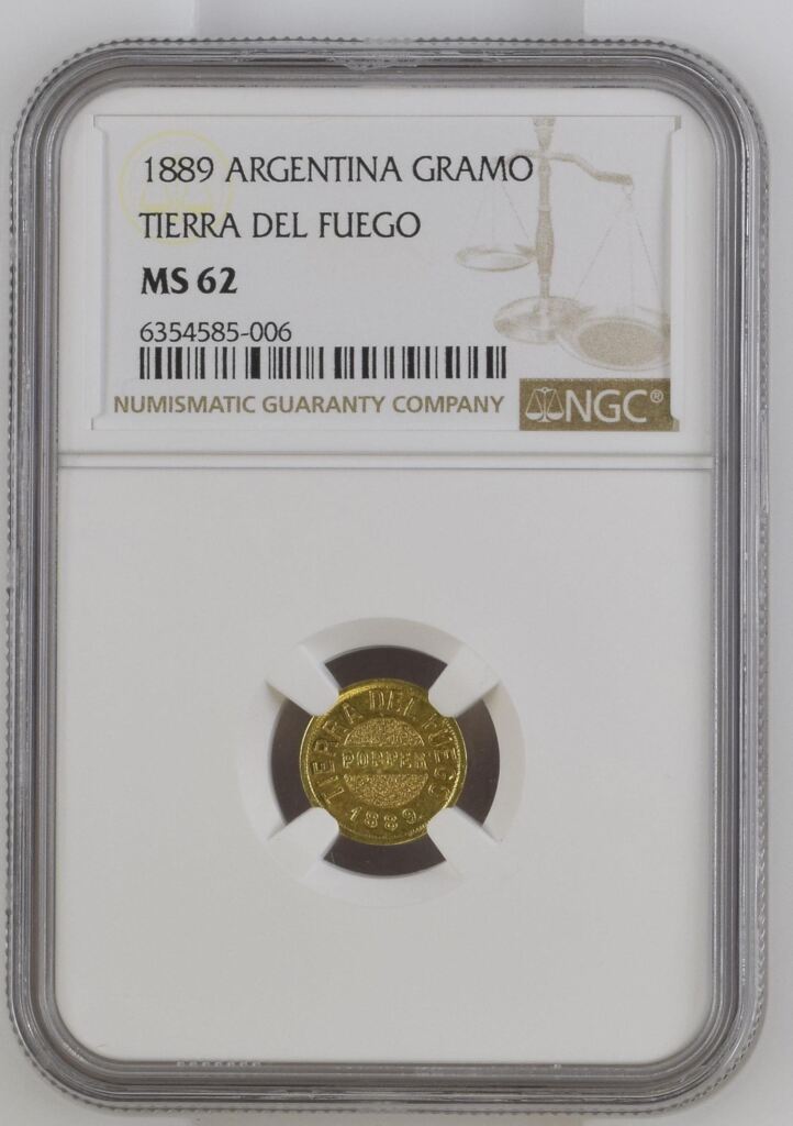 Argentina Gramo 1889 Tierra Del Fuego NGC MS62 0146332