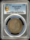 Ecuador 4 Reales 1857 Quito GJ PCGS VF35 0146333