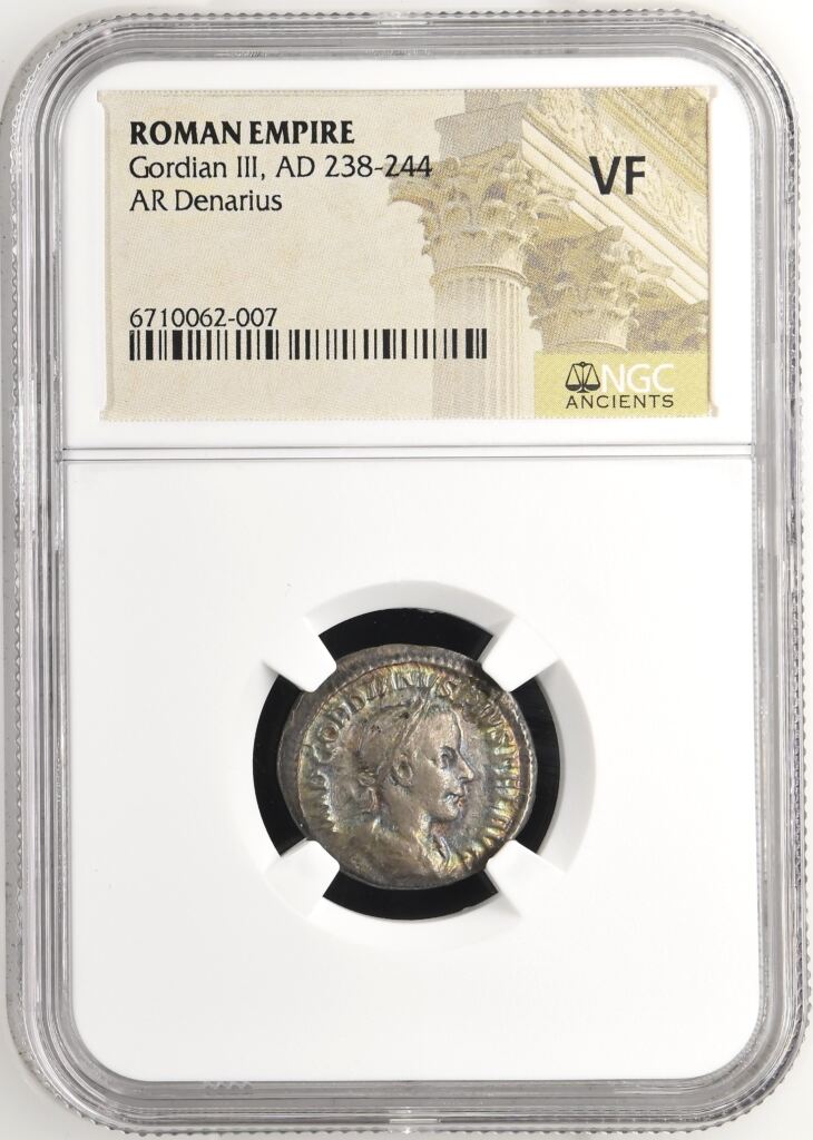 Roman Imperial Gordian III 238-244 AD AR Denarius NGC VF 0146483