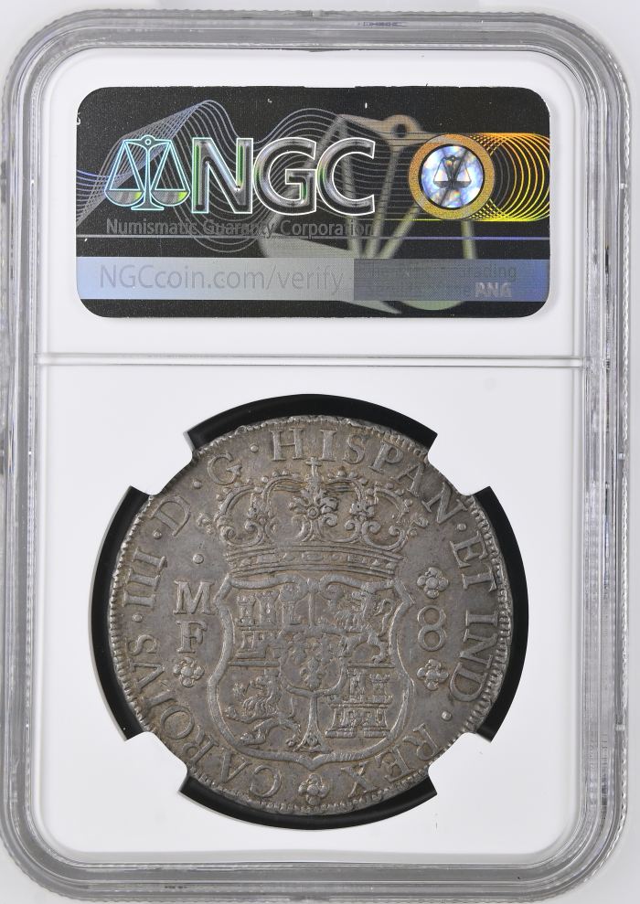Colonial Silver & Minors 8 Reales 1764 Mo MF NGC AU53 0146519Colonial Silver & Minors 8 Reales 1764 Mo MF NGC AU53 0146519 - Image 2