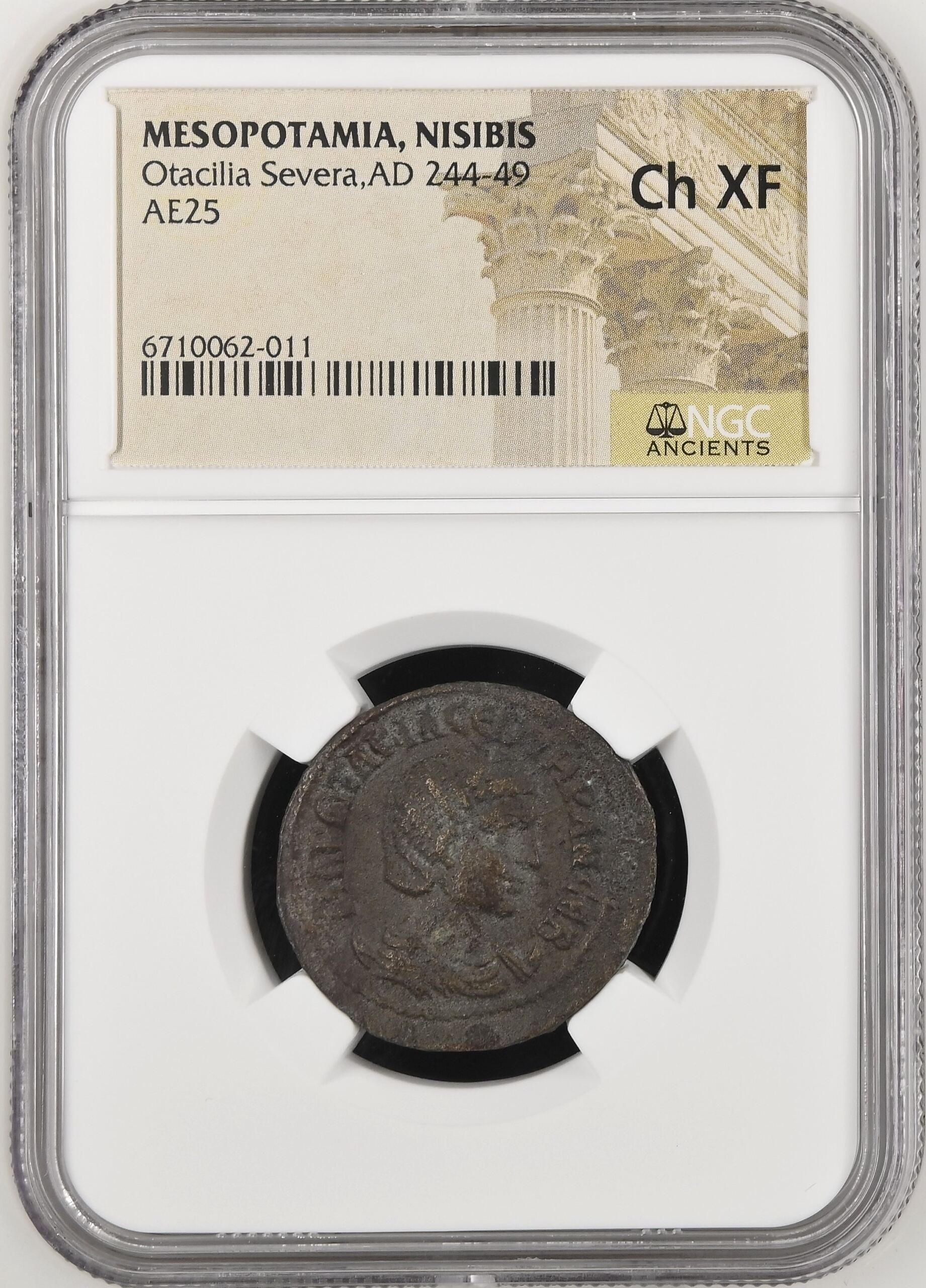 Roman Imperial Mesopotamia Nisibis Otacillia Severa 244-49 AD AE 25 NGC ChXF 0146534