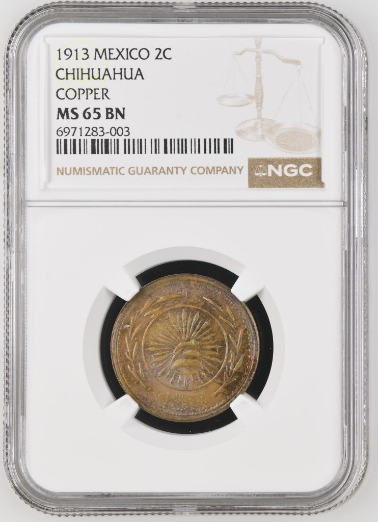 Chihuahua 2 Centavo 1913 Chihuahua NGC MS65BN 0146589