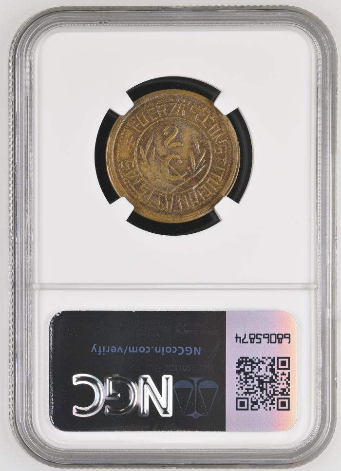Chihuahua 2 Centavo 1913 Chihuahua NGC MS65BN 0146589Chihuahua 2 Centavo 1913 Chihuahua NGC MS65BN 0146589 - Image 2