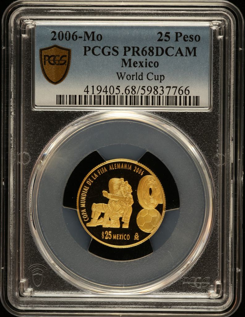 Modern Gold 25 Peso 2006 Mo PCGS PR68DCAM 0146512