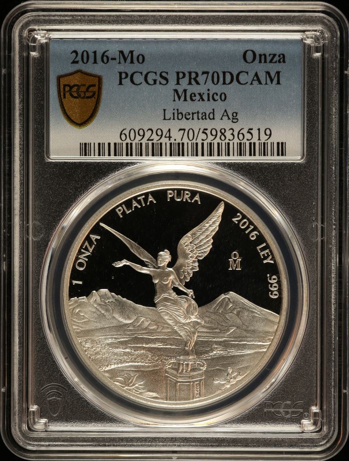 Modern Silver & Minors Onza 2016 Mo PCGS PR70DCAM 0146569Modern Silver & Minors Onza 2016 Mo PCGS PR70DCAM 0146569