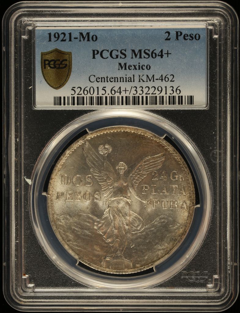 Modern Silver & Minors 2 Peso 1921 Mo KM-462 PCGS MS64+ 0146451