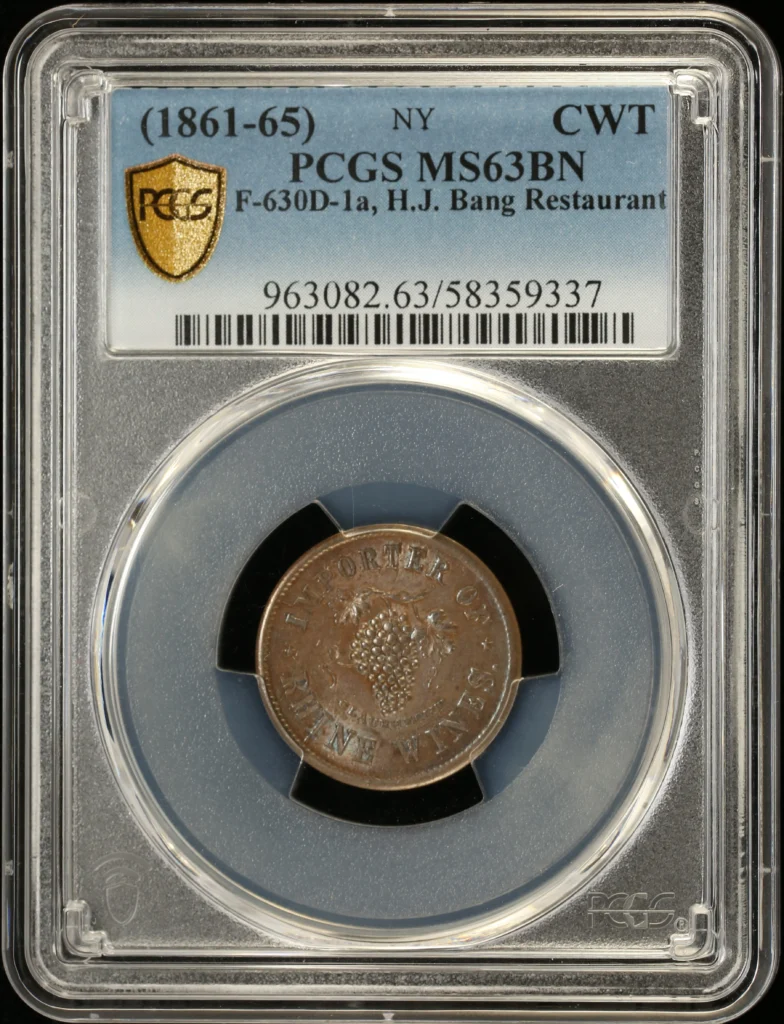 United States Civil War Token (1861-65) PCGS MS63BN 0146459