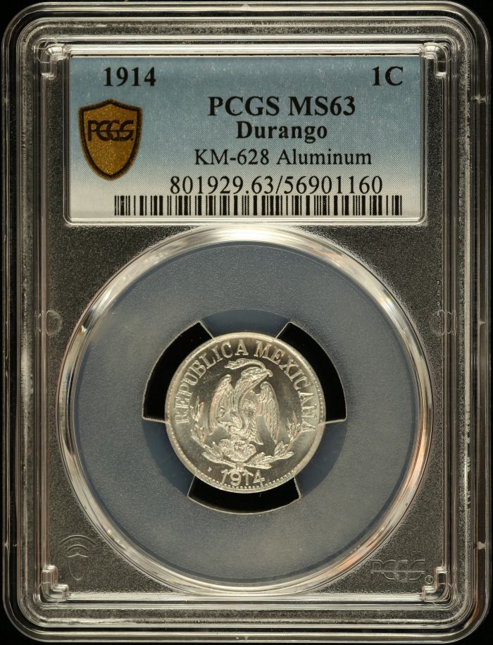 Durango Centavo 1914 Durango PCGS MS63 KM-628 0146386Durango Centavo 1914 Durango PCGS MS63 KM-628 0146386