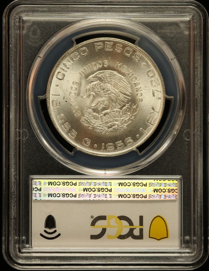 Modern Silver & Minors 5 Peso 1956 Mo PCGS MS66 0146357Modern Silver & Minors 5 Peso 1956 Mo PCGS MS66 0146357 - Image 2