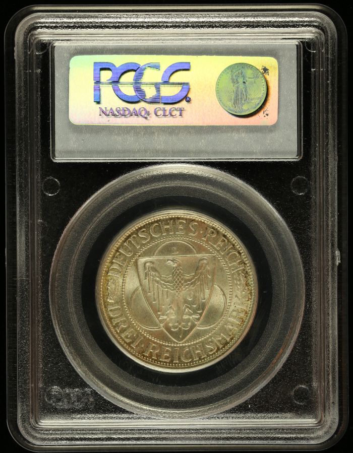 Germany 3 Mark 1930 D PCGS MS65 0146525Germany 3 Mark 1930 D PCGS MS65 0146525 - Image 2