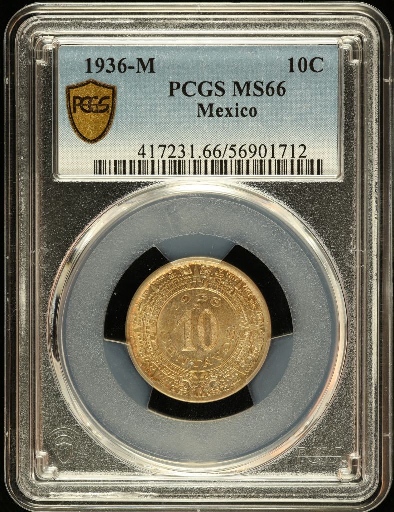 Modern Silver & Minors 10 Centavo 1936 M PCGS MS66 0146603
