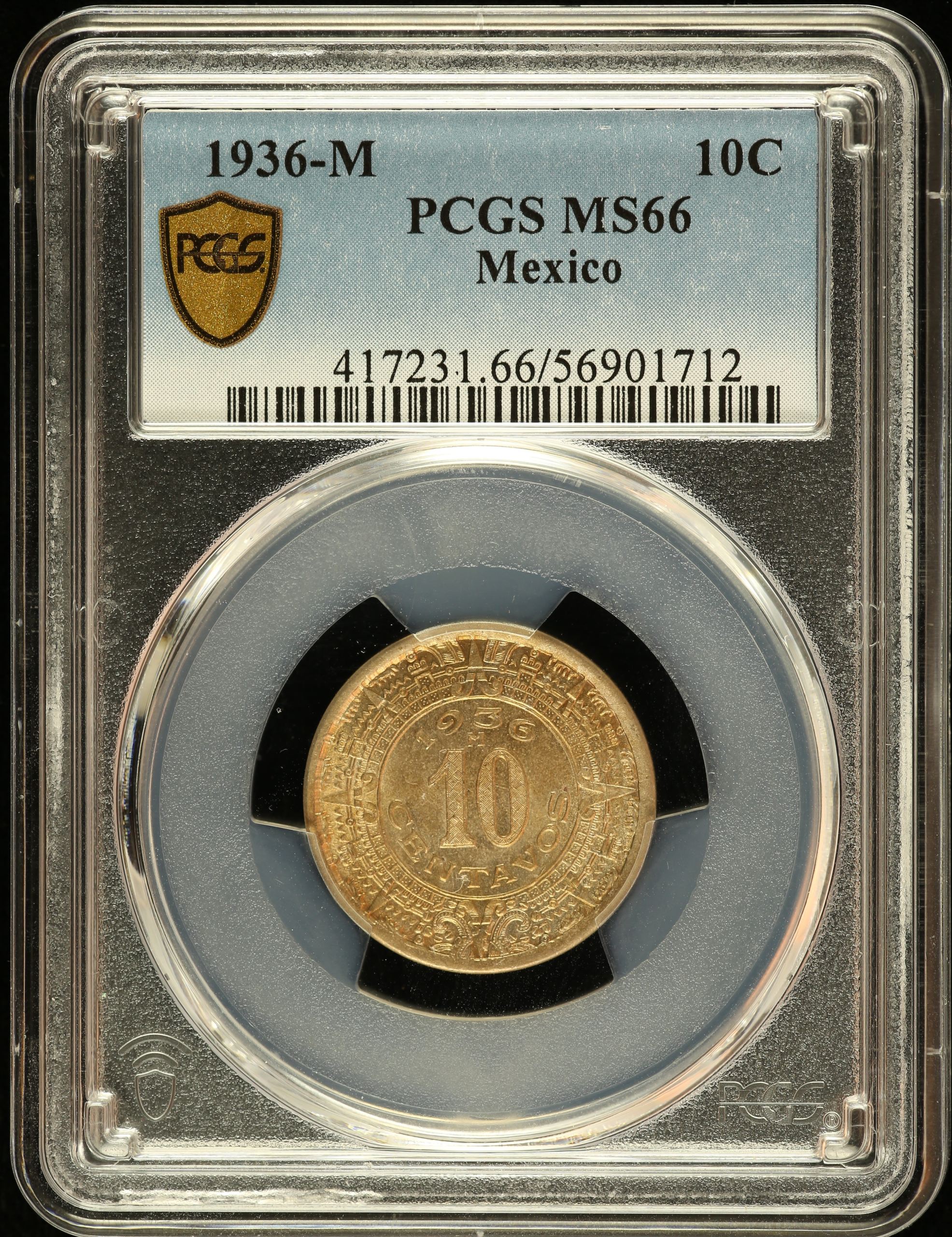 Modern Silver & Minors 10 Centavo 1936 M PCGS MS66 0146603