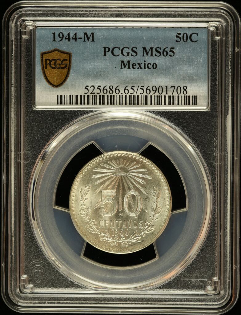 Modern Silver & Minors 50 Centavo 1944 M PCGS MS65 0146604