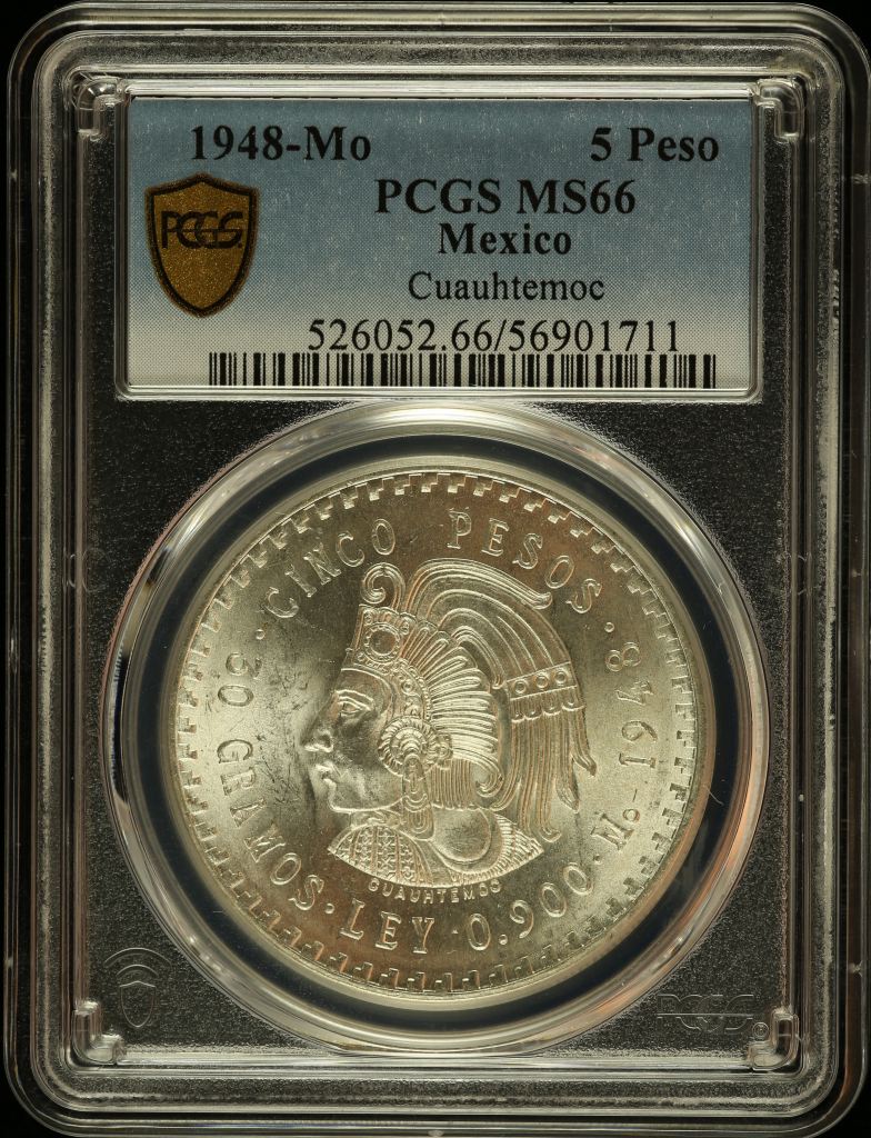 Modern Silver & Minors 5 Peso 1948 Mo PCGS MS66 0146608