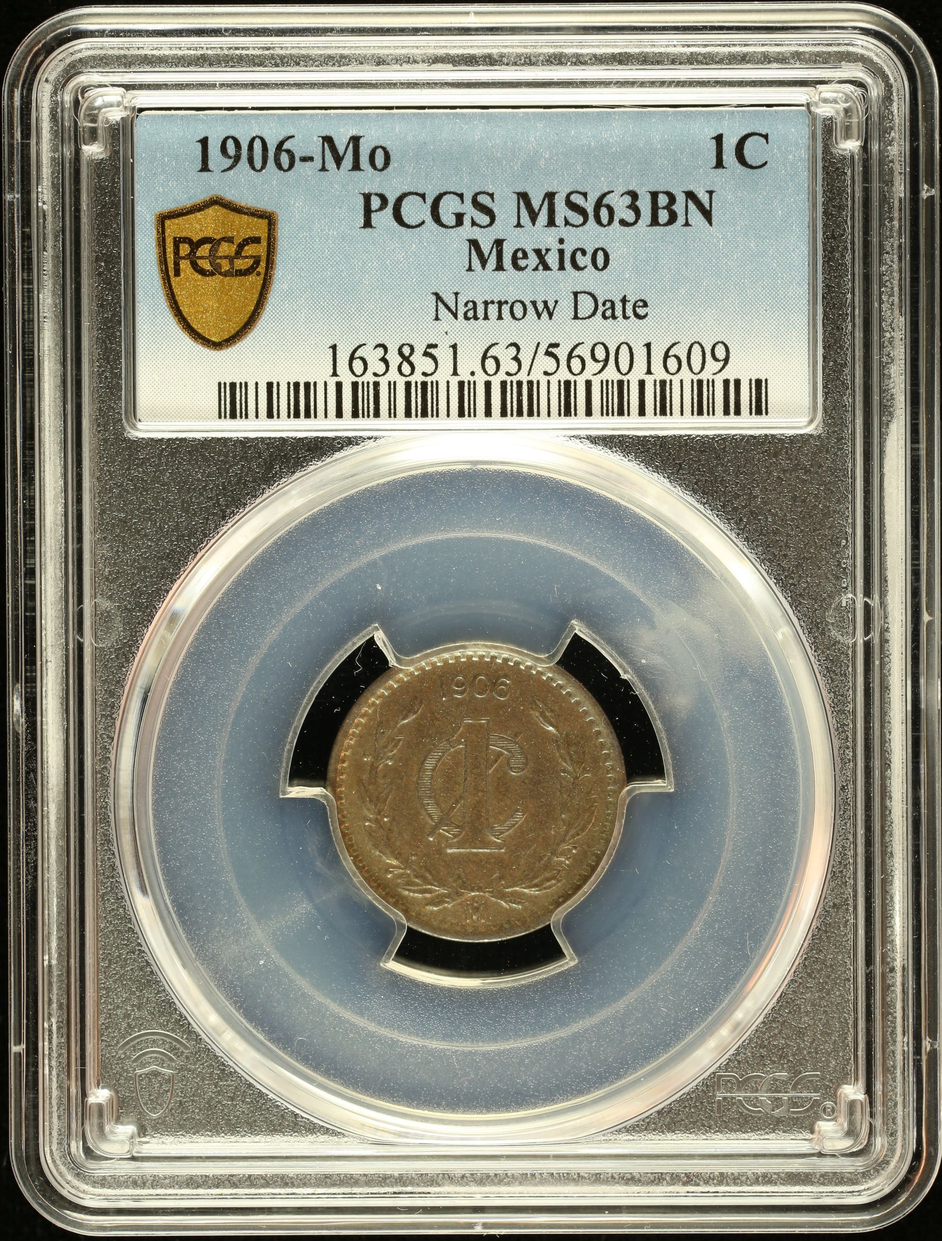 Modern Silver & Minors Centavo 1906 Mo PCGS MS63BN 0146429