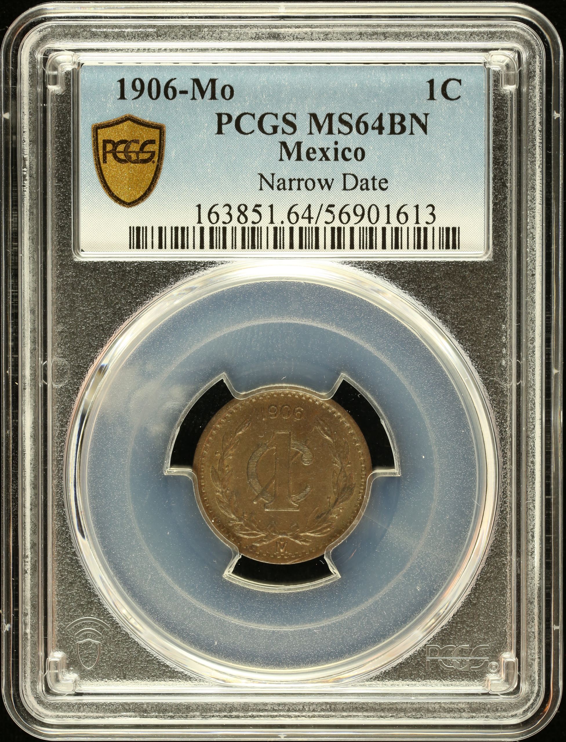 Modern Silver & Minors Centavo 1906 Mo PCGS MS64BN 0146431