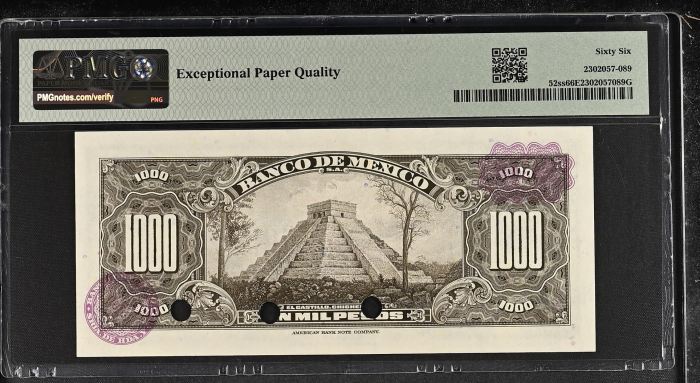 Banco De Mexico 8 Piece Specimen Set all Graded Pick #49/51/52/54/57/58/59/61 PMG Gem UNC66 EPQ f_35464Banco De Mexico 8 Piece Specimen Set all Graded Pick #49/51/52/54/57/58/59/61 PMG Gem UNC66 EPQ f_35464 - Image 16