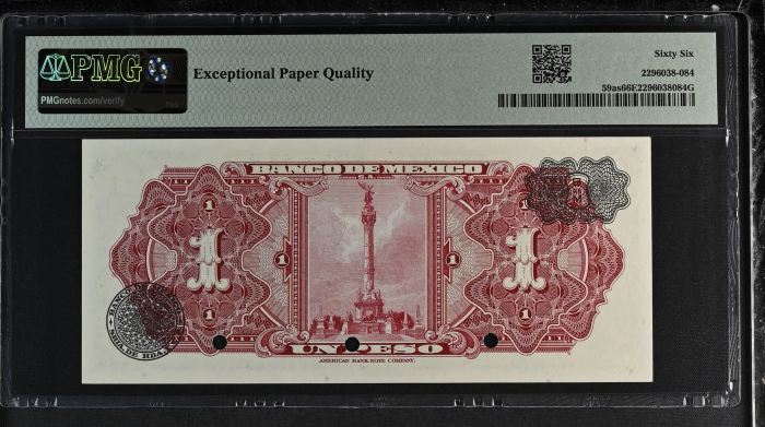 Banco De Mexico 8 Piece Specimen Set all Graded Pick #49/51/52/54/57/58/59/61 PMG Gem UNC66 EPQ f_35464Banco De Mexico 8 Piece Specimen Set all Graded Pick #49/51/52/54/57/58/59/61 PMG Gem UNC66 EPQ f_35464 - Image 2