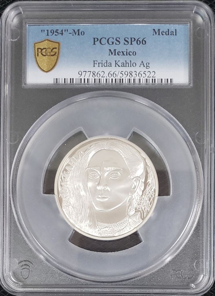 Medals & Tokens Frida Kahlo Silver Medal "1954" Mo PCGS SP66 0146708