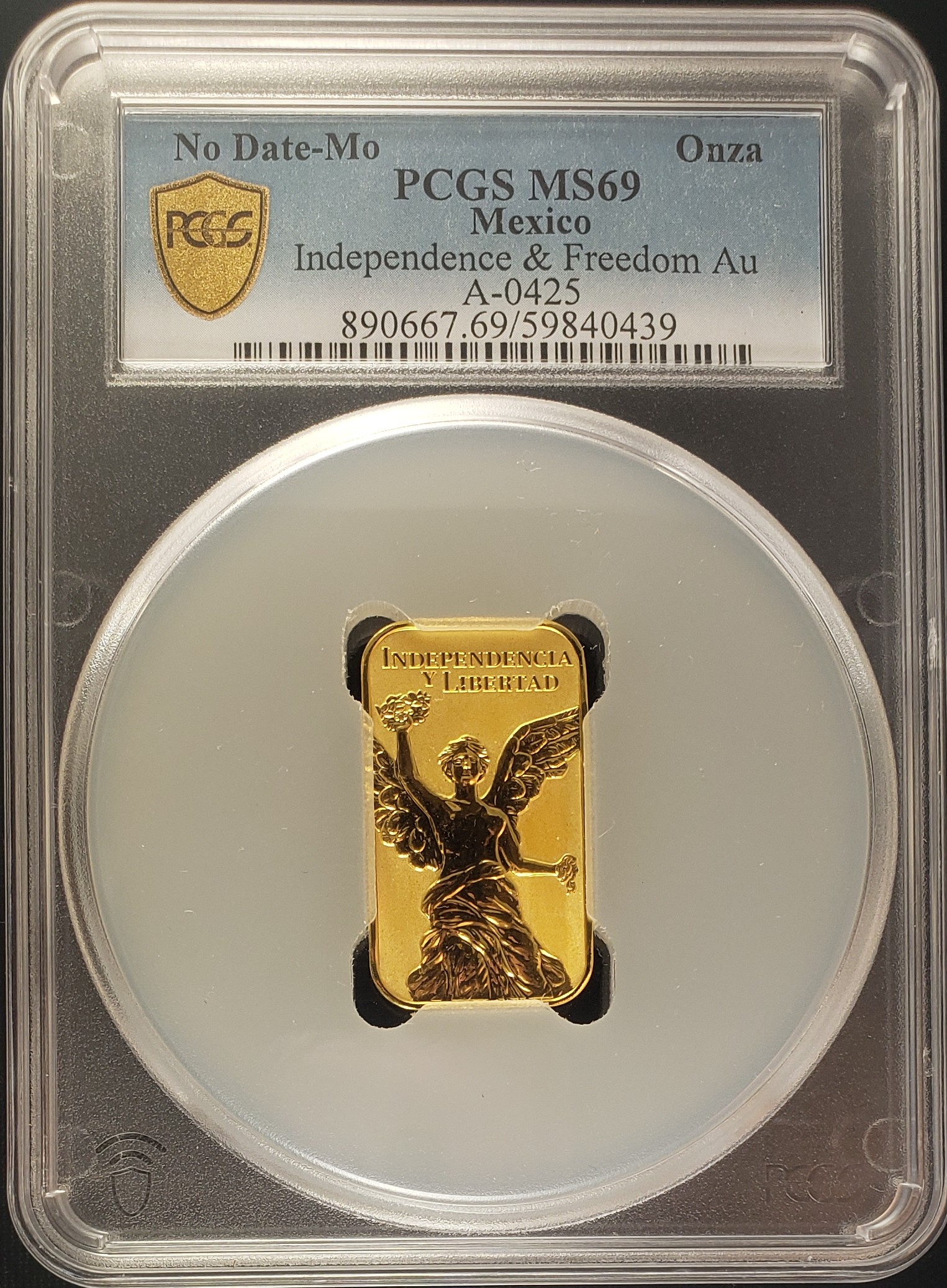 Modern Gold Independence & Freedom Onza Mo PCGS MS69 A-0425 0146668