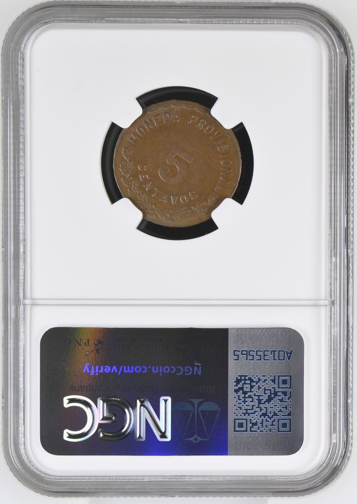 Oaxaca 5 Centavo 1915 Oaxaca NGC MS63BN 0146617Oaxaca 5 Centavo 1915 Oaxaca NGC MS63BN 0146617 - Image 2