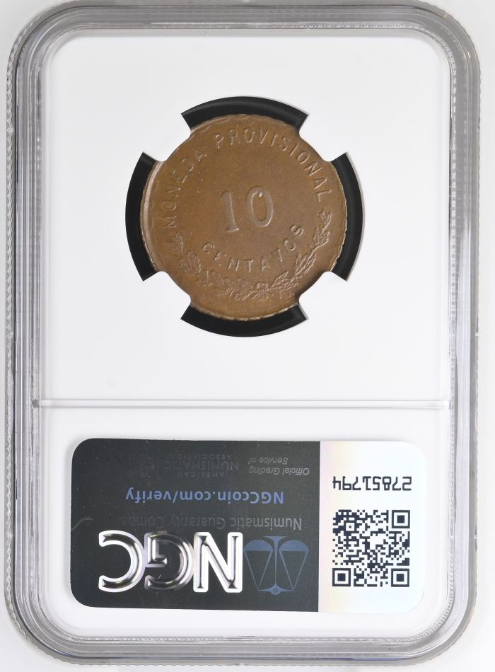 Oaxaca 10 Centavo 1915 Oaxaca NGC MS62BN 0146619Oaxaca 10 Centavo 1915 Oaxaca NGC MS62BN 0146619 - Image 2