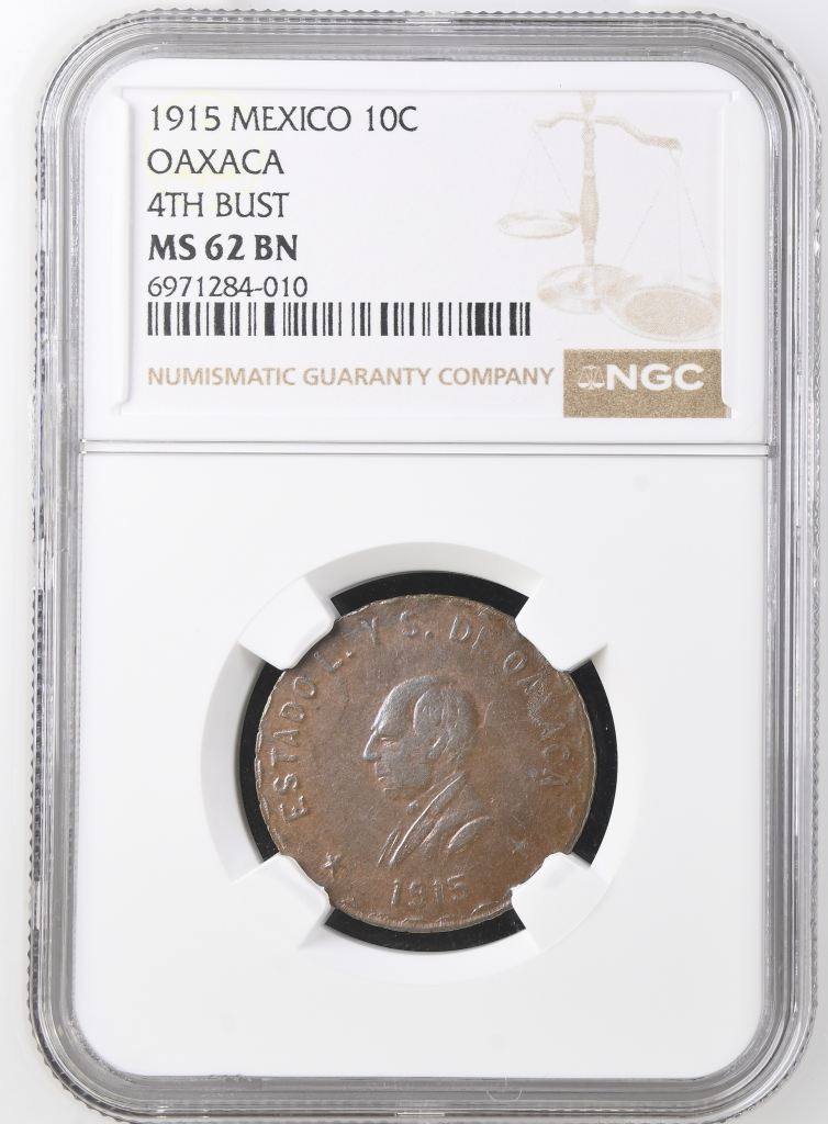 Oaxaca 10 Centavo 1915 Oaxaca NGC MS62BN 0146621