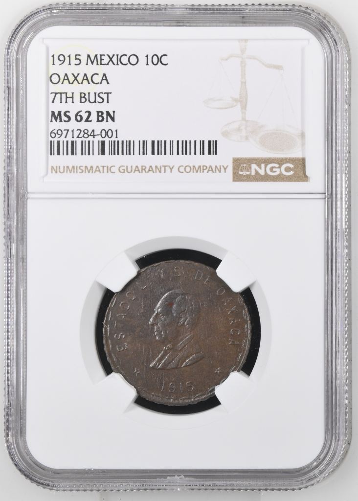 Oaxaca 10 Centavo 1915 Oaxaca NGC MS62BN 0146623