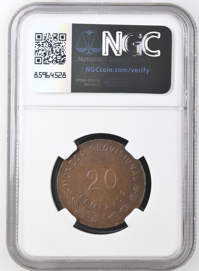 Oaxaca 20 Centavo 1915 Oaxaca NGC MS64BN 0146624Oaxaca 20 Centavo 1915 Oaxaca NGC MS64BN 0146624 - Image 2