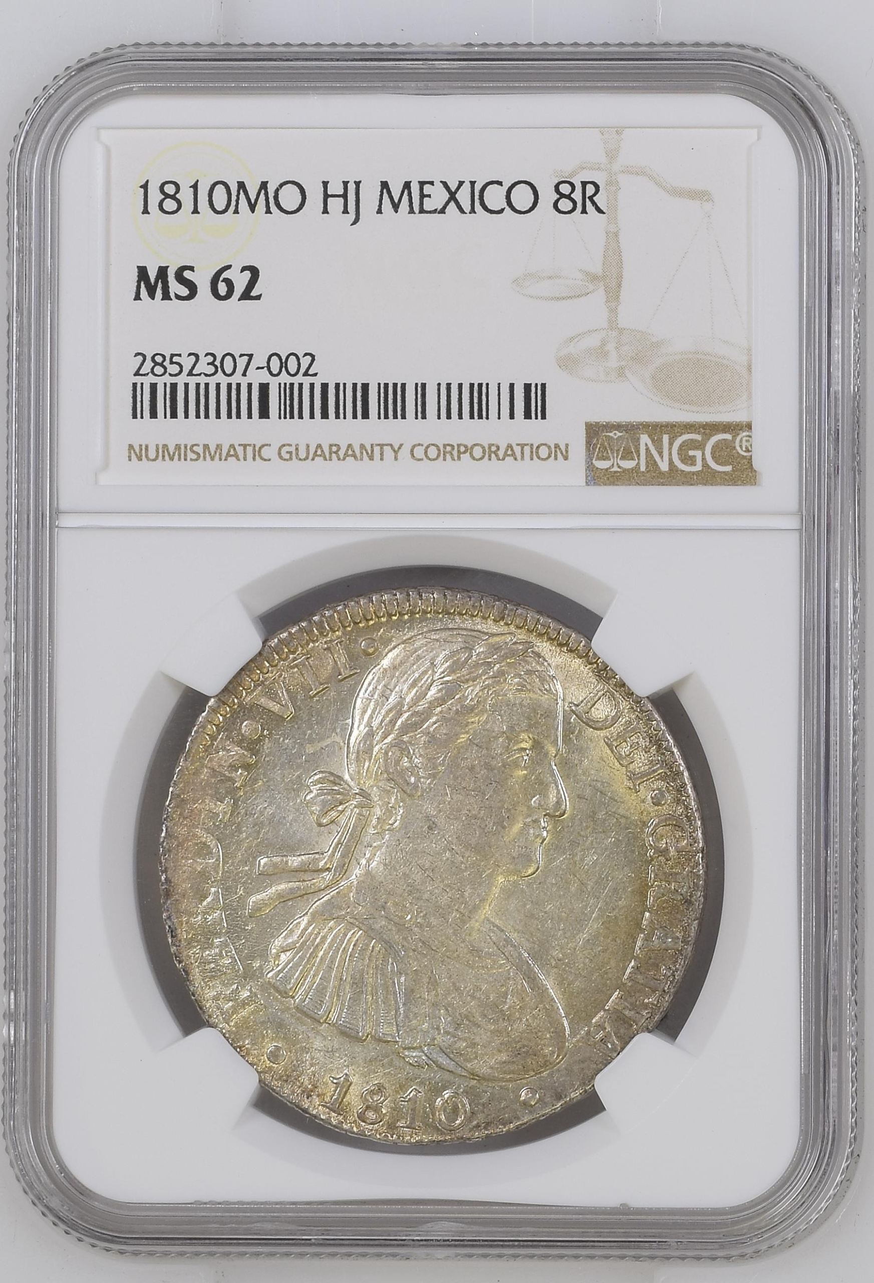 Colonial Silver & Minors 8 Reales 1810 Mo HJ NGC MS62 0146660