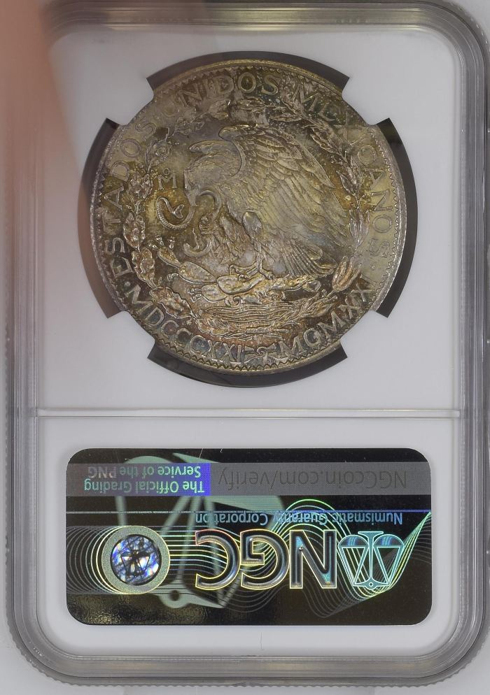 Modern Silver & Minors 2 Peso 1921 Mo NGC MS66 0146665Modern Silver & Minors 2 Peso 1921 Mo NGC MS66 0146665 - Image 2