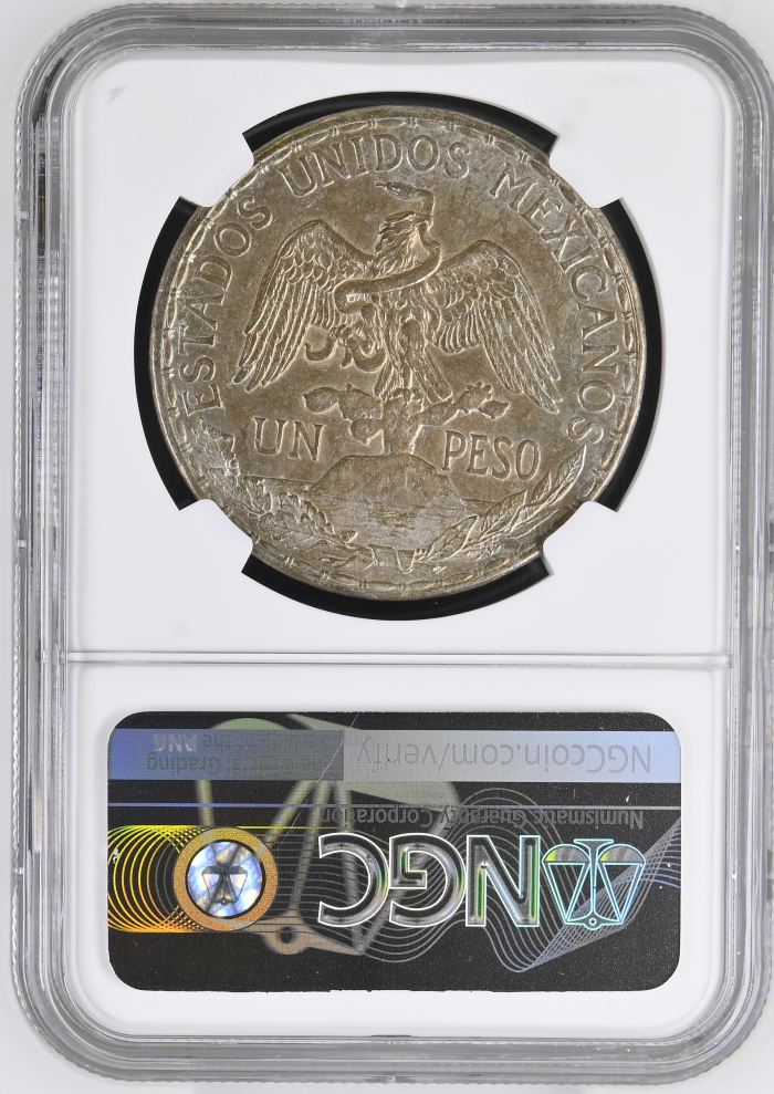 Modern Silver & Minors Peso 1911 Mo NGC AU58 0146691Modern Silver & Minors Peso 1911 Mo NGC AU58 0146691 - Image 2