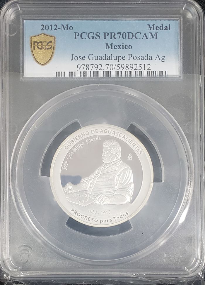 Medals & Tokens Catrina (Jose Guadalupe Posada) Silver Medal 2012 Mo PCGS PR70DCAM 0146694Medals & Tokens Catrina (Jose Guadalupe Posada) Silver Medal 2012 Mo PCGS PR70DCAM 0146694