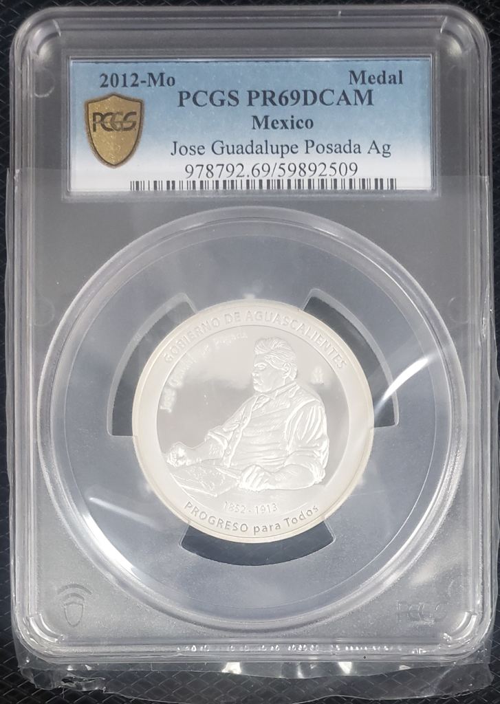 Medals & Tokens Catrina (Jose Guadalupe Posada) Silver Medal 2012 Mo PCGS PR69DCAM 0146707