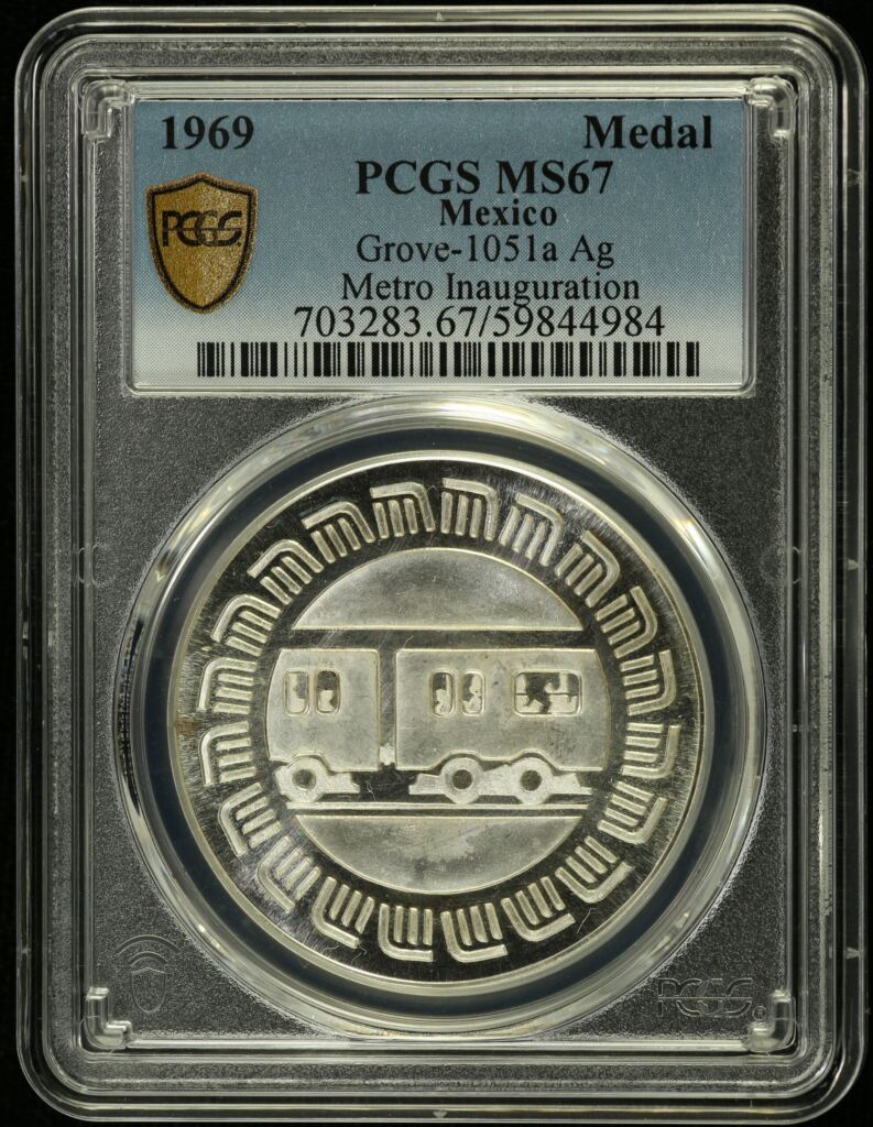 Medals & Tokens Subway Medal 1969 Mo Grove-1051a Ag PCGS MS67 0146744