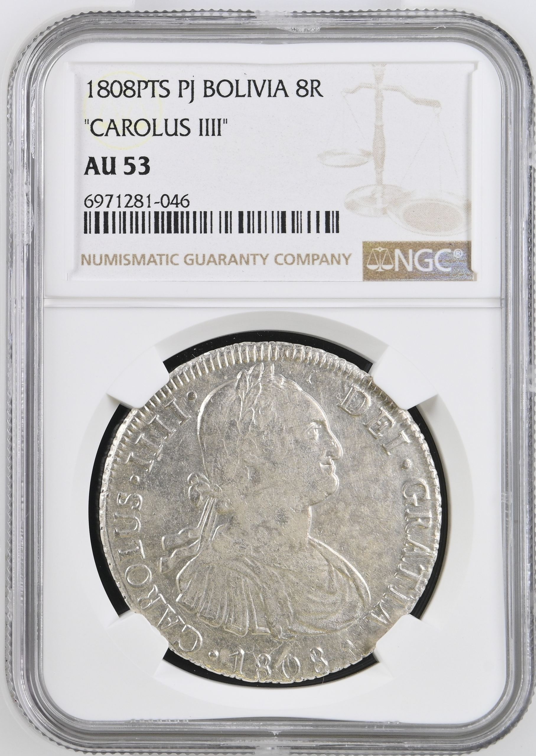 Bolivia 8 Reales 1808 Pts PJ NGC AU53 0146803