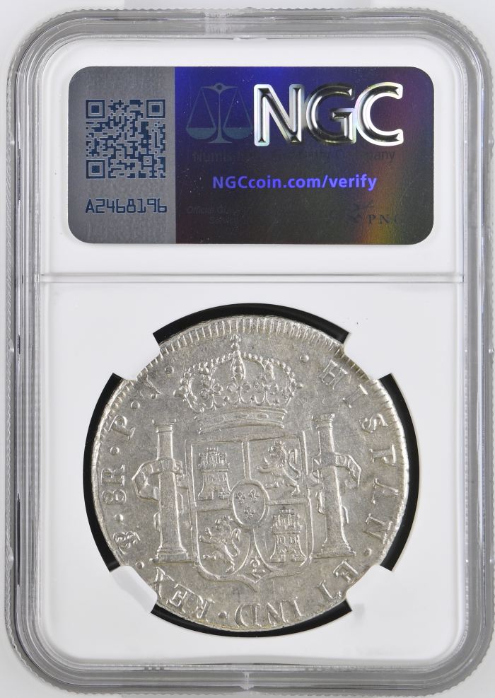 Bolivia 8 Reales 1808 Pts PJ NGC AU53 0146803Bolivia 8 Reales 1808 Pts PJ NGC AU53 0146803 - Image 2