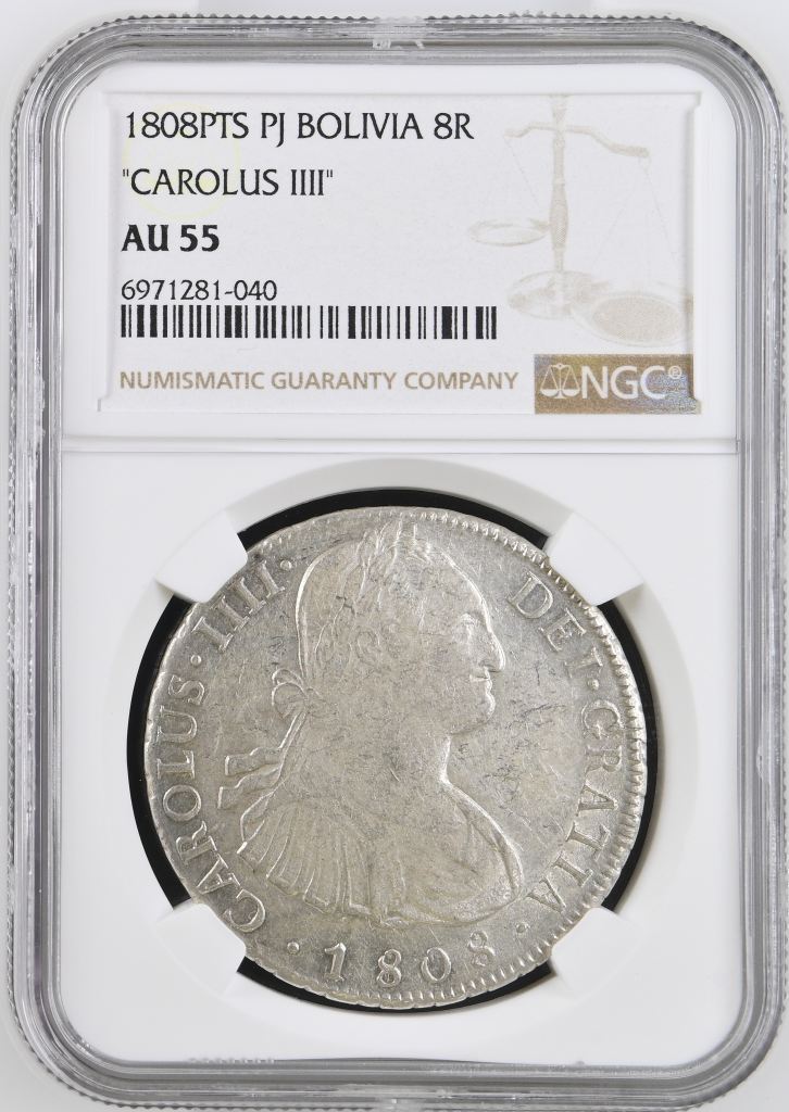 Bolivia 8 Reales 1808 Pts PJ NGC AU55 0146825