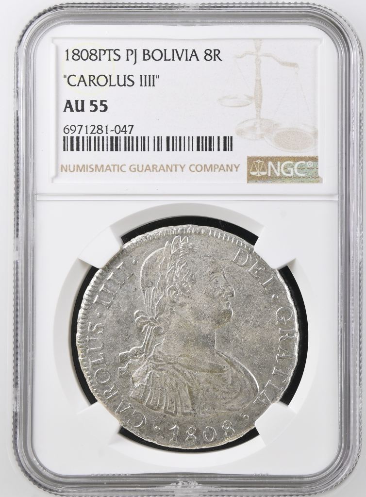 Bolivia 8 Reales 1808 Pts PJ NGC AU55 0146827